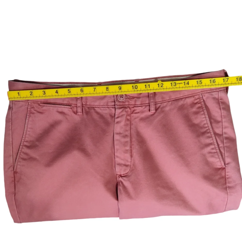 J Crew Broken In Chino Pants Mens 33 x 32‎ Salmon Faded Red Urban Slim Cotton - Picture 10 of 13